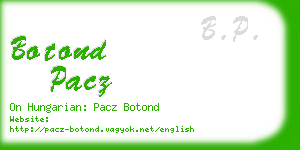 botond pacz business card